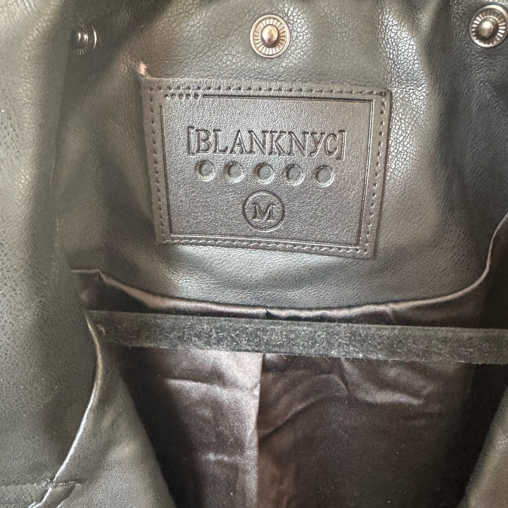 WOMENS BLANK NYC LEATHER JACKET SZ MEDIUM - Picture 4 of 5